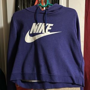 Purple Cropped Nike Hoodie